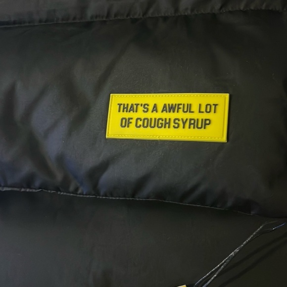 Thats An Awful Lot Of Cough Syrup Black Puffer Messenger - Picture 3 of 5